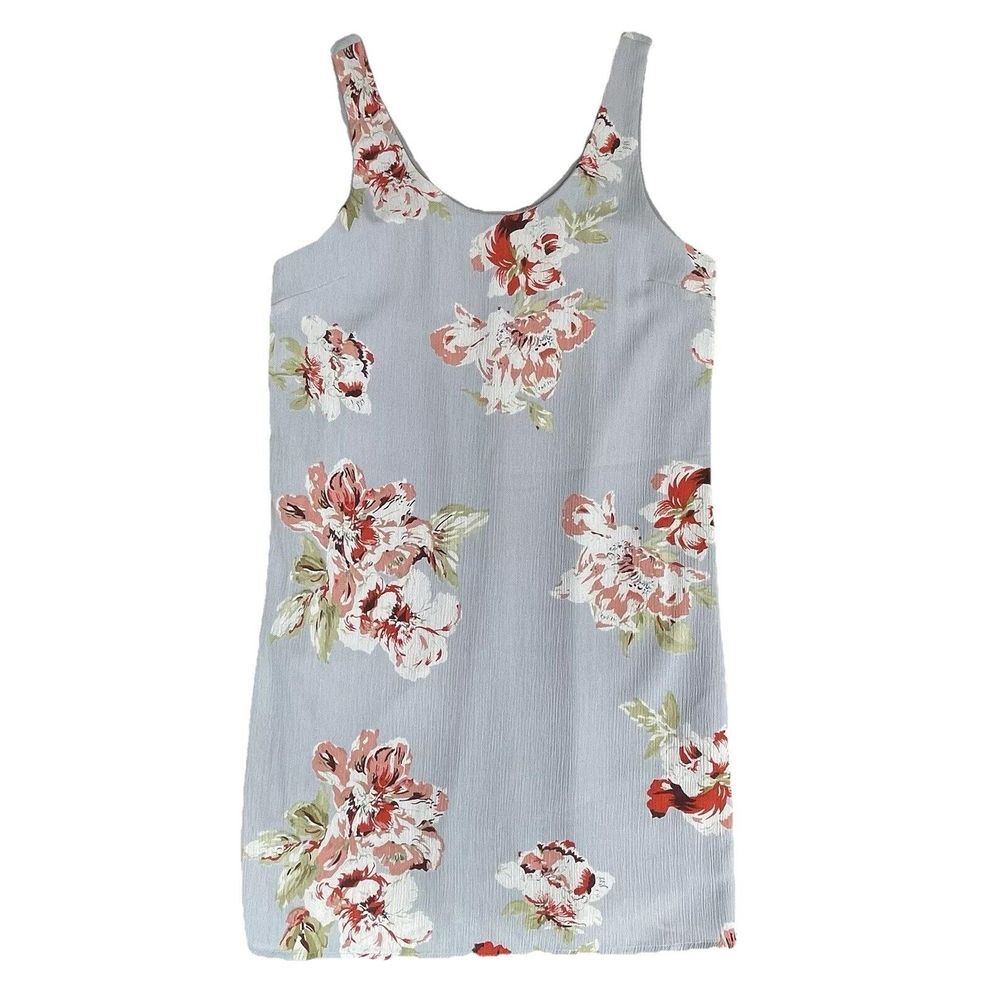 Everly‎ Anthropologie Dress Womens Size Small Blue Floral Slip Cottagecore Boho